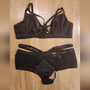 NWT Strappy bralette and tanga panty